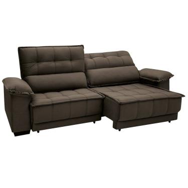 Imagem de Sofá Reclinável e Retrátil 2,54 m Linoforte Terraza