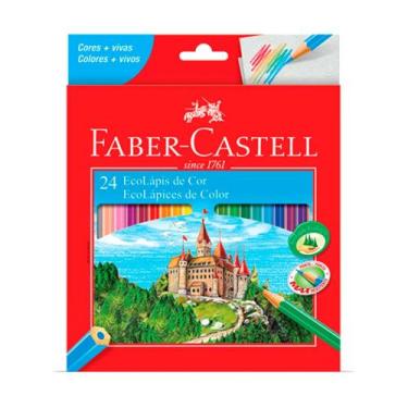 Imagem de Lápis De Cor Faber Castell Escolar 24 Cores Ponta Max - Faber-Castell
