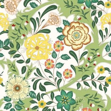 Imagem de Papel de parede para decoração de casa cozinha art nouveau janela flor papel de parede removível vinil autoadesivo prateleira papel de prateleira e rolo de gaveta casa, oficina e escritório 43,9 cm x