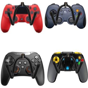 Imagem de Game Controller Wall Mount Stand Holder Organizer Wall Rack Wall Mount Wall Clip Wall Hanger (4 Pack) for Xbox One PS4 Switch Pro Game Controller, Universal Gamepad Accessories - NO Game Controller