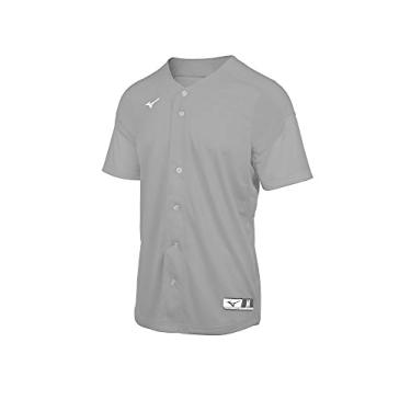 Imagem de Camisa de beisebol Mizuno Aerolite com botões, Charcoal, Youth X-Large