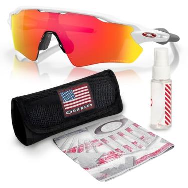 Imagem de OAKLEY Óculos de sol RADAR EV PATH OO9208 Armação branca polida com lentes PRIZM RUBY com kit oficial de óculos
