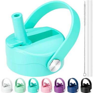 Imagem de Tampa de canudo para Hydro Flask boca larga, tampas com canudo para Hydroflask 12 16 18 20 32 boca larga de 1,134 g, tampa de canudo de substituição para Hydroflask, tampa de garrafa esportiva