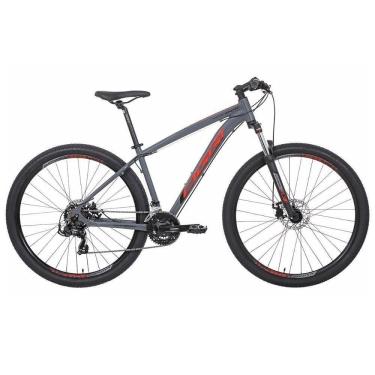 Imagem de Bicicleta Aro 29 Oggi Hacker Sport 21v Grafite Vermelha Preto Tam. 17 - Fórmula Bike