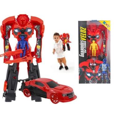Imagem de Brinquedo Carro Red Grande Vira Robô Transformer C/ Boneco - Kendy