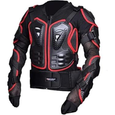 Imagem de Esportes Ao Ar Livre Motocicleta Racing Anti-queda Armadura Roupas Motocicleta Proteção Corporal Armadura Jaqueta Protetora, Armadura De Segurança Da Motocicleta Para Proteger O, Red, XXL