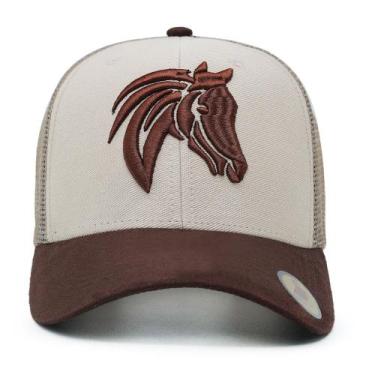 Imagem de Boné Trucker Linha Country Cowboy Aba Curva Premium - Serápião