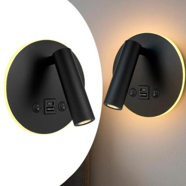 Imagem de Arandela De Leitura Foco Móvel Led Usb E Usb-C Sala Bet82 - Acienda