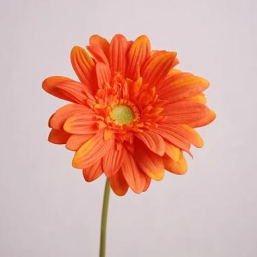Imagem de Arranjo de flores artificiais para decoração de casamento, crisântemo, mesa floral (laranja)