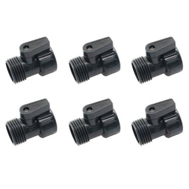 Imagem de Pro Bamboo Kitchen 6 peças de válvula de corte de mangueira de jardim de plástico com extensão de interruptor através do conector de mangueira para sistemas de irrigação de nebulização de jardim