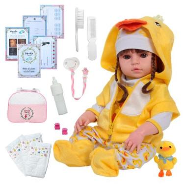 Imagem de Bebê Reborn Princesa Corpo Silicone Patinho Pelúcia Fofa - Cegonha Reb