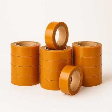 Imagem de Kit Fita Adesiva Larga Durex 1-20 Unidades Laranja 250m Embalagem Fechamento Caixa Resistente