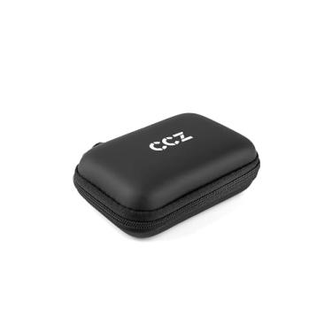 Imagem de CCZ ZC02 Capa impermeável para fone de ouvido, bolsa de suporte para fone de ouvido com forro, organizador de acessórios para celular para fones de ouvido com fio, cartão de memória SD, adaptador de