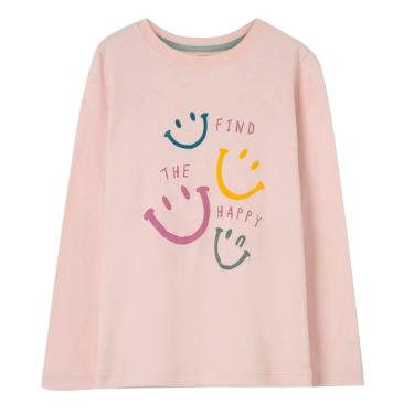 Imagem de Blusa Hering Kids  Infantil Menina Manga Longa Com Estampa Rosa-Feminino