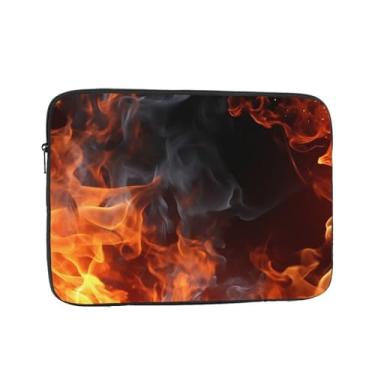Imagem de Capa para laptop Fire Flame Smoke de 12 polegadas à prova de choque capa protetora para notebook resistente à água bolsa de computador bolsa de transporte para computador portátil pasta para laptop