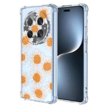 Imagem de RRXSYXL Capa para Honor Magic 7 Pro 5G com estampa floral transparente, capa macia à prova de choque para Honor Magic 7 Pro 5G, margarida floral