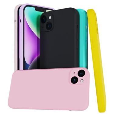 Imagem de Capa Capinha Case Compatível Apple iPhone 15 Silicone Aveludada Com Proteção De Câmera (ROSA IOGURTE)