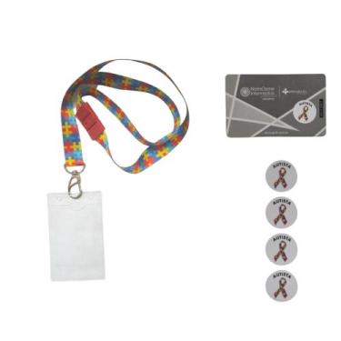 Imagem de Cordão De Identificação Autista + Adesivo Para Documento - Dunala