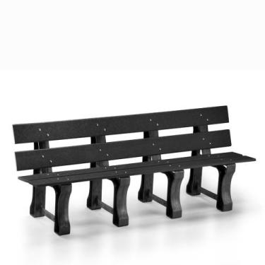 Imagem de Banco De Jardim Madeira Plástica 2 metros - Paraf/Inox 304 MBS, Cinza