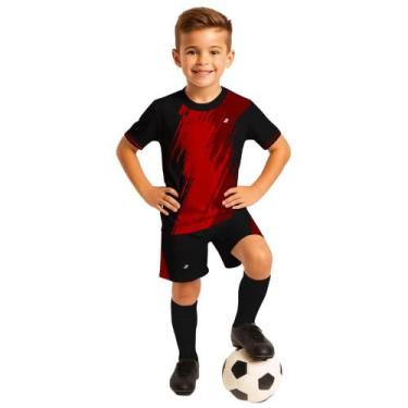 Imagem de Kit Infantil Futebol Camisa E Short Dry Fit Treino e Jogo - Dsportivo,