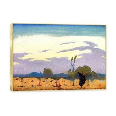 Imagem de NHLDZYH Moldura dourada. Arte de parede de pinturas famosas, (sem título 15) por Max Ernst, pôster impresso em tela, imagem de arte abstrata para sala de estar quarto decoração de casa. 50 x 70 cm