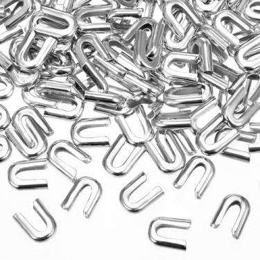 Imagem de 200 peças de pontas de costura em espiral de aço inoxidável de 1/10.2 cm - Bonés perfeitos para vestidos de noiva, artesanato de fantasia DIY e decoração de roupas íntimas