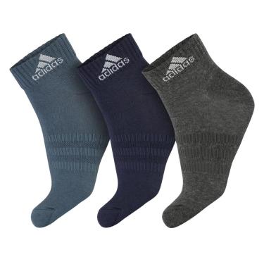 Imagem de Meia Adidas SPW ANK 38 Ao 40 - Pack Com 3 Pares - Azul Cinza e Marinho