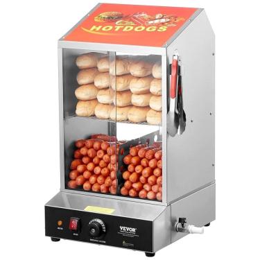 Imagem de Máquina para Hot Dog a Vapor até 96 Salsichas e 30 Pães por Vez, 110V VEVOR, Prata