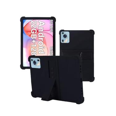 Imagem de Capa para tablet SKYEGG K11 2025 Android 14 de 10 polegadas, capa protetora de borracha leve à prova de choque, capa protetora de silicone macio ajustável para crianças, preta
