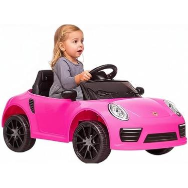 Imagem de Carrinho Elétrico Infantil Esportivo Rosa, com Controle Remoto, Suporta até 30kg, para Crianças Maiores de 3 Anos