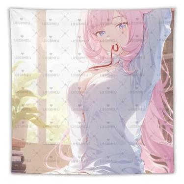 Imagem de LIEGBMEU Sexy Bikini Hot Anime Girl Tapeçaria 152.4 cm x 152.4 cm Interior Exterior Wall Quilt Art Decoração de Tapeçaria Caprichosa, Aa063