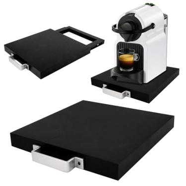 Imagem de EVERBBKING Bandeja deslizante preta para máquina de café, controle deslizante de eletrodomésticos, bandeja de enrolar fritadeira a ar
