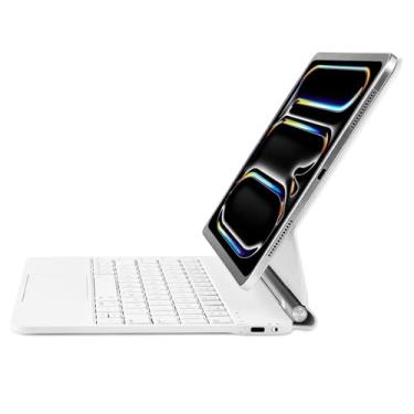 Imagem de Magic Keyboard para iPad Pro 13 polegadas (M4) 2024, capa de teclado magnético de fácil configuração com ótima experiência de digitação, trackpad multitoque integrado, inglês dos EUA, retroiluminado