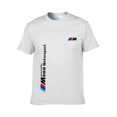Imagem de Camiseta Unissex De Algodão BMW Verão Clássico Logotipo Estampado Moda