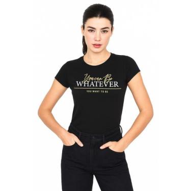 Imagem de Camiseta Feminina You Can Be Polo Wear Preto, Preto, G