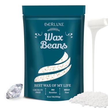 Imagem de EVERLUXE Contas de cera, grãos de cera dura de 500 g para remoção de pelos da pele sensível, cera dura perfeita para corpo inteiro, contas de cera dura brasileira para depilação de biquíni
