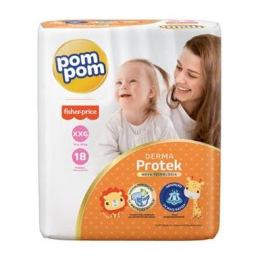 Imagem de Fralda Pompom Derma Protek Fisher-Price - Tam XXG (14 a 18KG) - 18 fra
