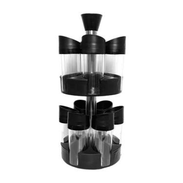 Imagem de Porta Condimento 2 Andares C/Suporte Giratório 12 Potes - KIT GIRL