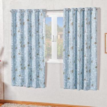 Imagem de Cortina Grace Blackout 2M Para Varão Simples - Valle Enxovais, Azul