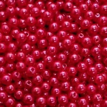 Imagem de PÉROLA DE ABS LISA Nº 06 20G PEROLA 6 MM - LADEIRA BIJUTERIAS, VERMELH