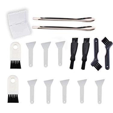 Imagem de White Scrapers, LoutLivs Brushes & Spoons Kit for Herb Grinder (8 Pcs Scrapers,8 Pcs 4 Types of Brushes,2 Pcs Spoons & A Storage Box)