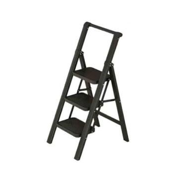 Imagem de Escada dobrável Escada telescópica multifuncional de ferro espessado para áreas internas, escadas pequenas e leves, escada dobrável de metal Banco de degrau dobrável(Pequeno)
