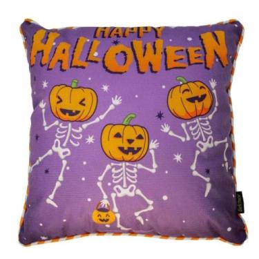 Imagem de Capa para Almofada Cordone Happy Halloween 43x43 Cm Belchior