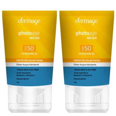 Imagem de Dermage Photoage Water Kit com 2 Unidades  Protetor Solar Facial FPS50