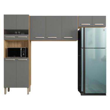 Imagem de Cozinha Compacta Pequena 9 Portas Versalhes Kits Paraná - Kit's Paraná