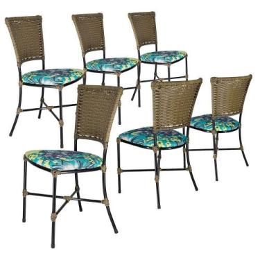 Imagem de Jogo De Cozinha Cadeiras Gramado Pequi Ratan - PANERO MÓVEIS