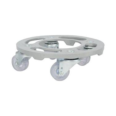 Imagem de Suporte Para Vaso Em Alumínio Fundido Redondo 20cm Rodas Gel - Tecnofu