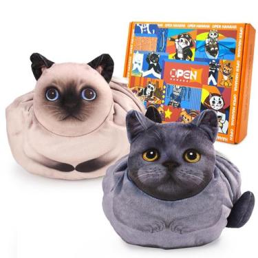 Imagem de Bolsa de cosméticos Openhaha Drawstring Travel Organizer Cat x2 - Open