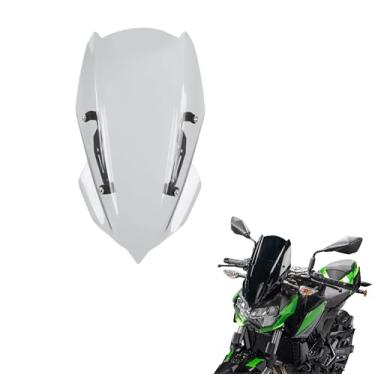 Imagem de Para-brisas de motocicleta serve para Kawasaki Z 400 Z400 2019 2020 2021 2022 2023 2024 Defletor de vento esportivo proteção de carenagem viseira de bolha dupla (fumaça leve)