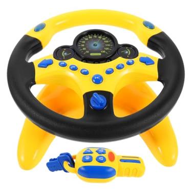 Imagem de Toyvian Brinquedo Musical de Volante: Brinquedo de Volante de Plástico Com Chave de Carro, Controlador de Direção Simulado - Luzes E Efeito Musical Em Inglês - Diversão Educacional Precoce para